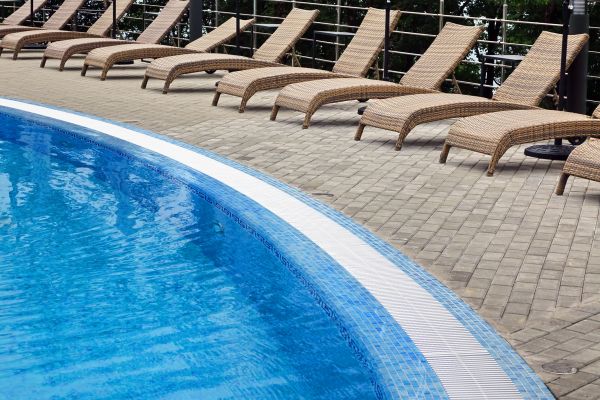 Poolside Hardscaping in Schaumburg